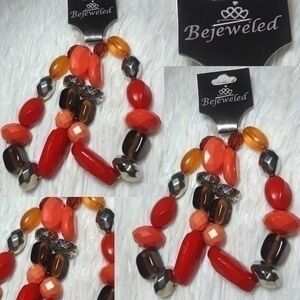 Bejeweled Melon Ball Beaded Stretchy Bracelet